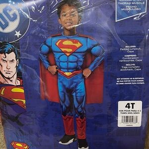 Costume DC Comics Superman Youth toddler 4T Halloween Cosplay new